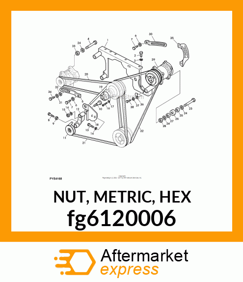 NUT, METRIC, HEX fg6120006