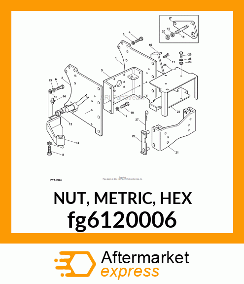 NUT, METRIC, HEX fg6120006