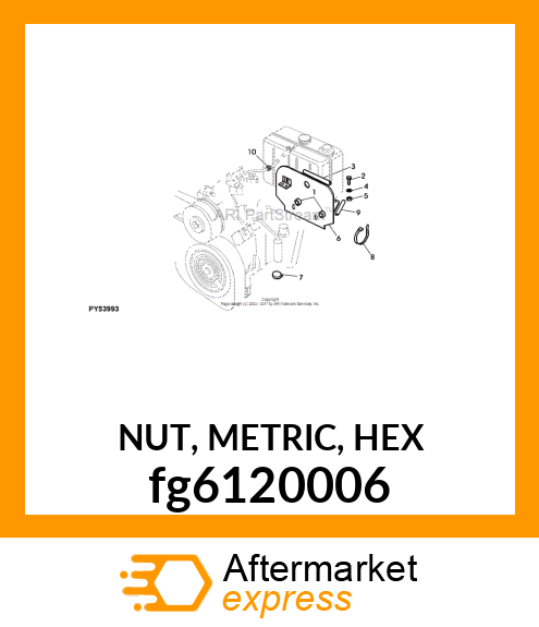 NUT, METRIC, HEX fg6120006