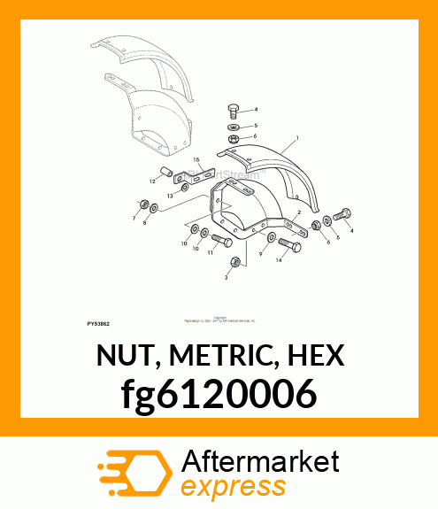 NUT, METRIC, HEX fg6120006