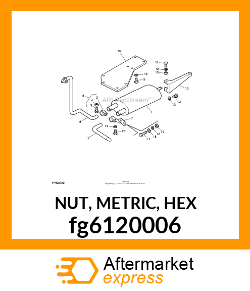 NUT, METRIC, HEX fg6120006