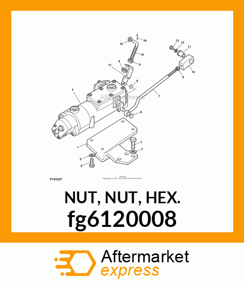 NUT, NUT, HEX. fg6120008