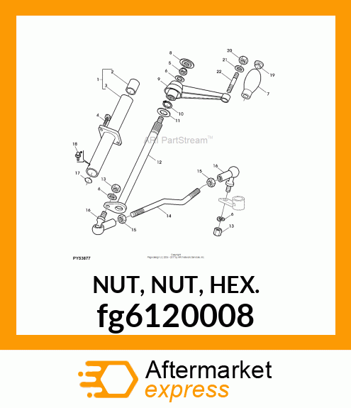 NUT, NUT, HEX. fg6120008