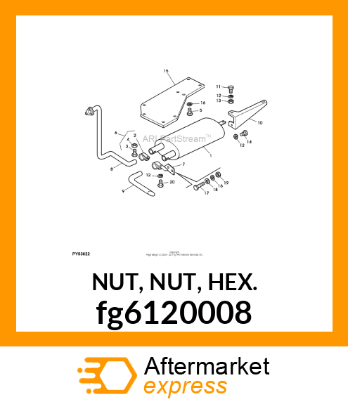 NUT, NUT, HEX. fg6120008