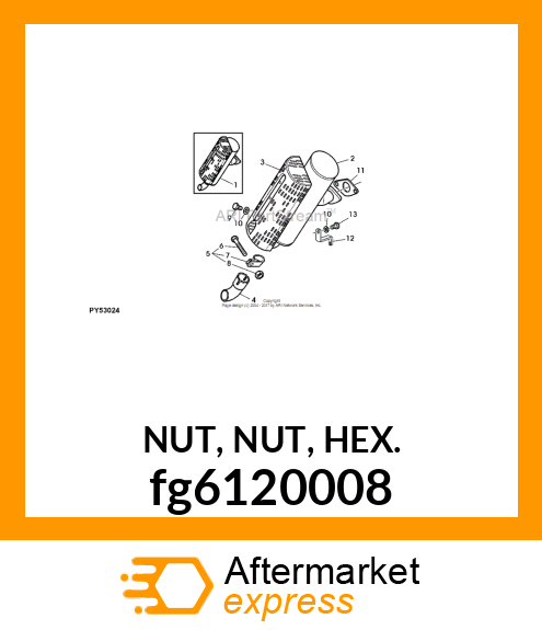 NUT, NUT, HEX. fg6120008