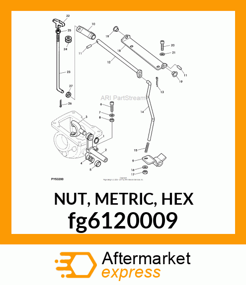 NUT, METRIC, HEX fg6120009