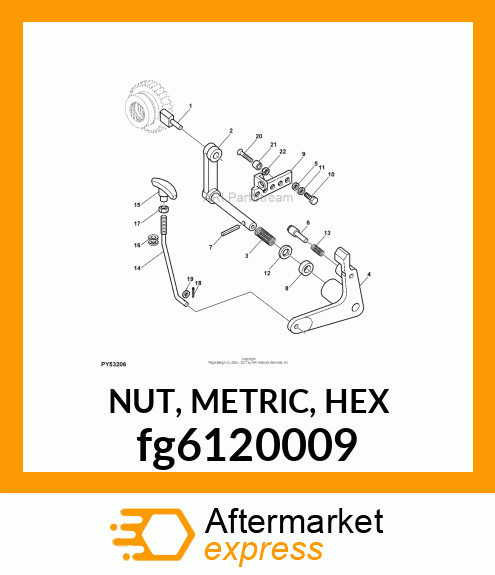 NUT, METRIC, HEX fg6120009