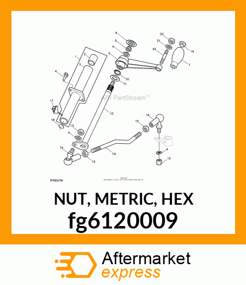 NUT, METRIC, HEX fg6120009