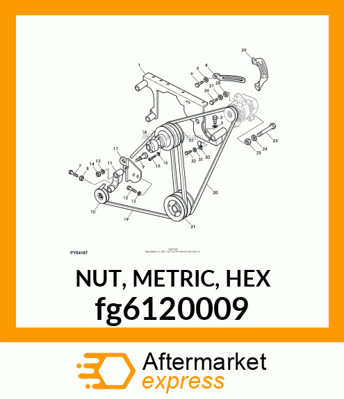 NUT, METRIC, HEX fg6120009