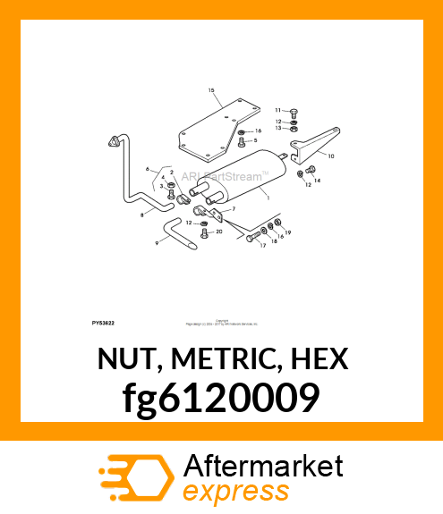 NUT, METRIC, HEX fg6120009