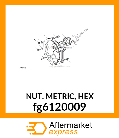 NUT, METRIC, HEX fg6120009