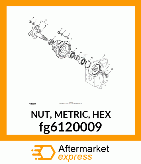 NUT, METRIC, HEX fg6120009