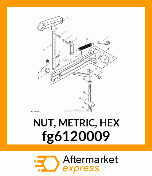 NUT, METRIC, HEX fg6120009