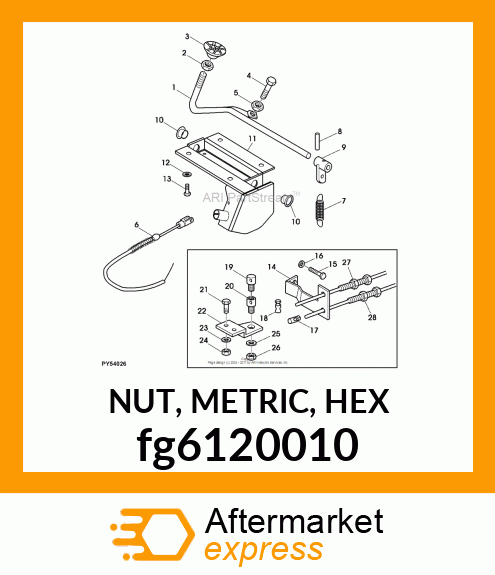 NUT, METRIC, HEX fg6120010