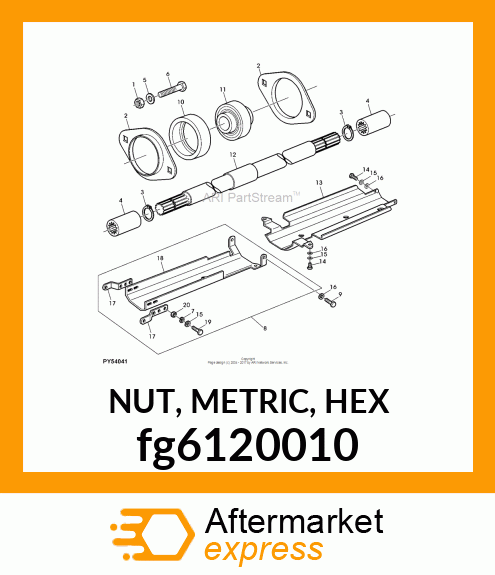 NUT, METRIC, HEX fg6120010