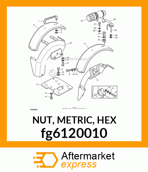 NUT, METRIC, HEX fg6120010