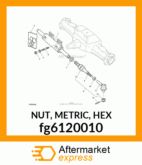 NUT, METRIC, HEX fg6120010