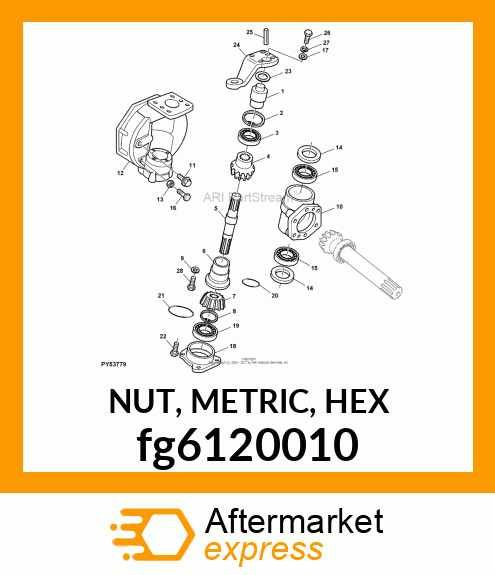 NUT, METRIC, HEX fg6120010