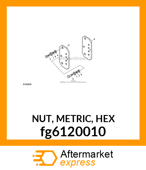 NUT, METRIC, HEX fg6120010