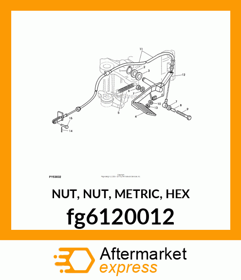 NUT, NUT, METRIC, HEX fg6120012