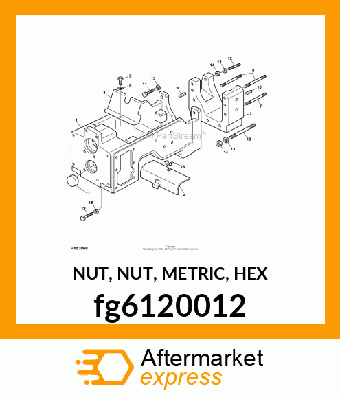 NUT, NUT, METRIC, HEX fg6120012