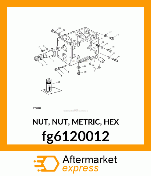 NUT, NUT, METRIC, HEX fg6120012