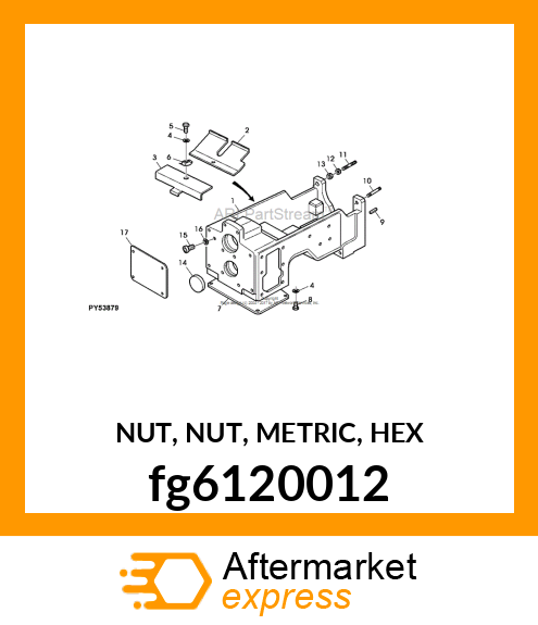 NUT, NUT, METRIC, HEX fg6120012