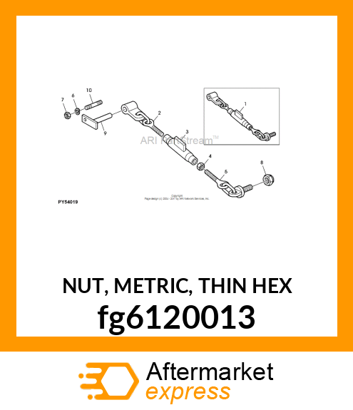 NUT, METRIC, THIN HEX fg6120013