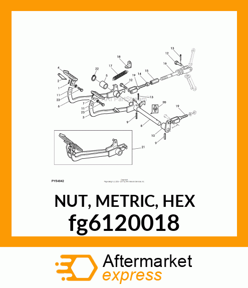 NUT, METRIC, HEX fg6120018