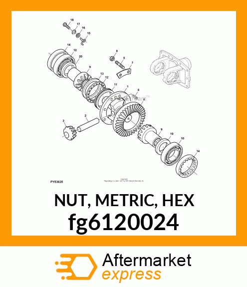 NUT, METRIC, HEX fg6120024