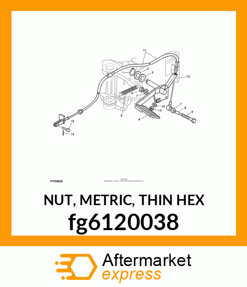 NUT, METRIC, THIN HEX fg6120038