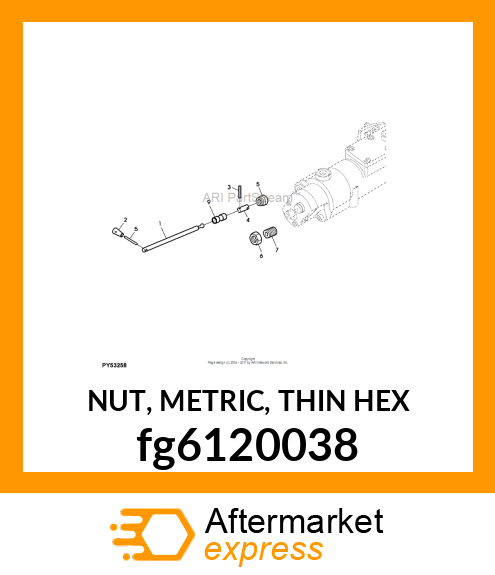 NUT, METRIC, THIN HEX fg6120038