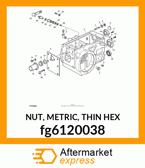 NUT, METRIC, THIN HEX fg6120038