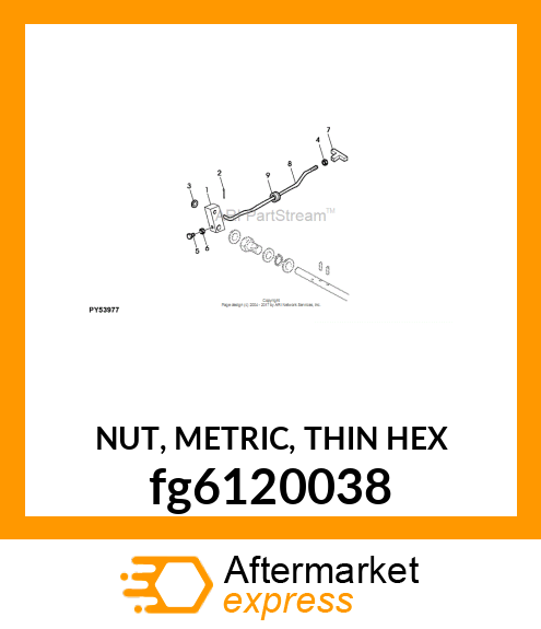 NUT, METRIC, THIN HEX fg6120038