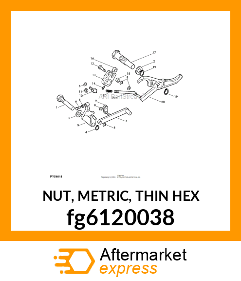 NUT, METRIC, THIN HEX fg6120038