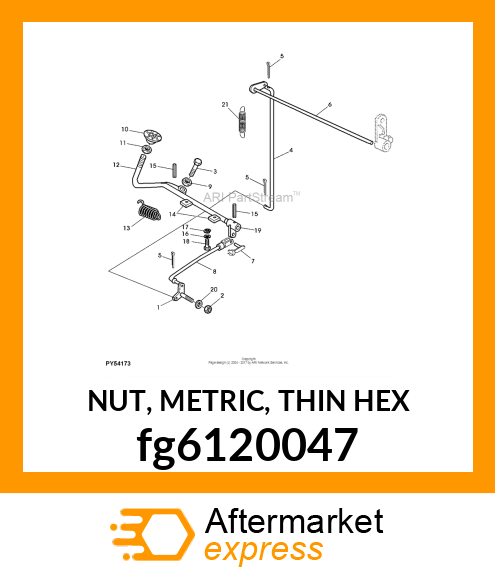 NUT, METRIC, THIN HEX fg6120047