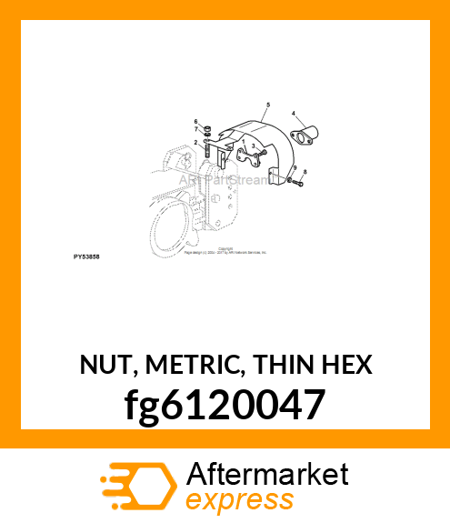 NUT, METRIC, THIN HEX fg6120047