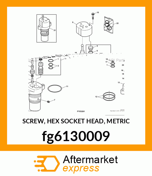 SCREW, HEX SOCKET HEAD, METRIC fg6130009