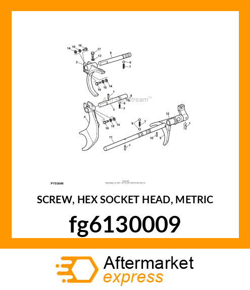 SCREW, HEX SOCKET HEAD, METRIC fg6130009