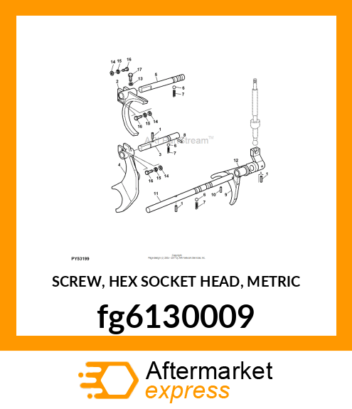 SCREW, HEX SOCKET HEAD, METRIC fg6130009