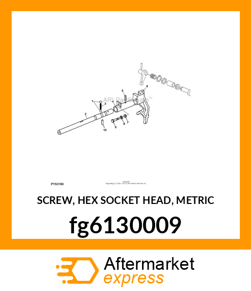 SCREW, HEX SOCKET HEAD, METRIC fg6130009