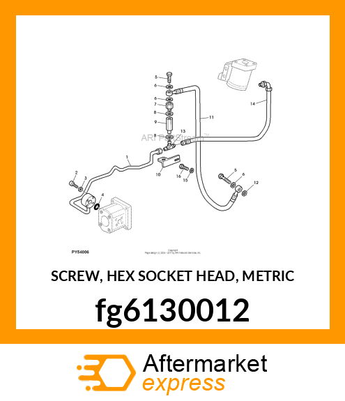 SCREW, HEX SOCKET HEAD, METRIC fg6130012