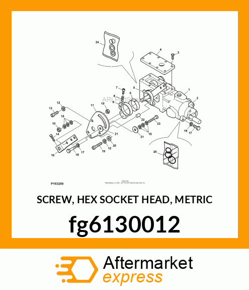 SCREW, HEX SOCKET HEAD, METRIC fg6130012