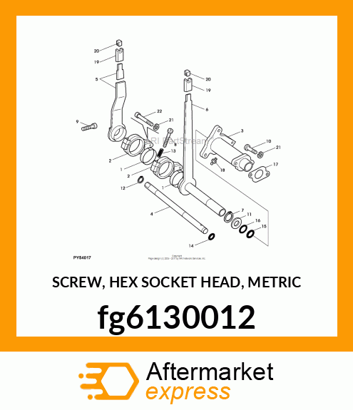 SCREW, HEX SOCKET HEAD, METRIC fg6130012