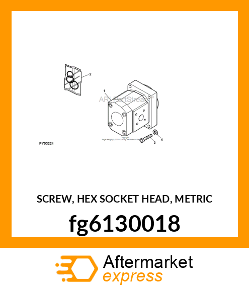 SCREW, HEX SOCKET HEAD, METRIC fg6130018