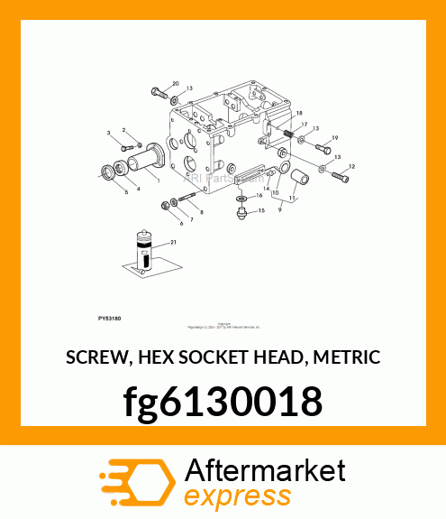 SCREW, HEX SOCKET HEAD, METRIC fg6130018