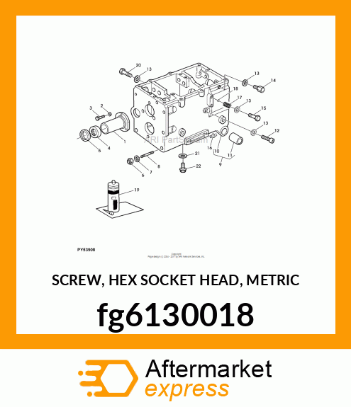 SCREW, HEX SOCKET HEAD, METRIC fg6130018