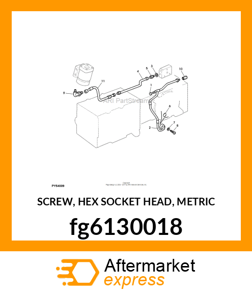 SCREW, HEX SOCKET HEAD, METRIC fg6130018