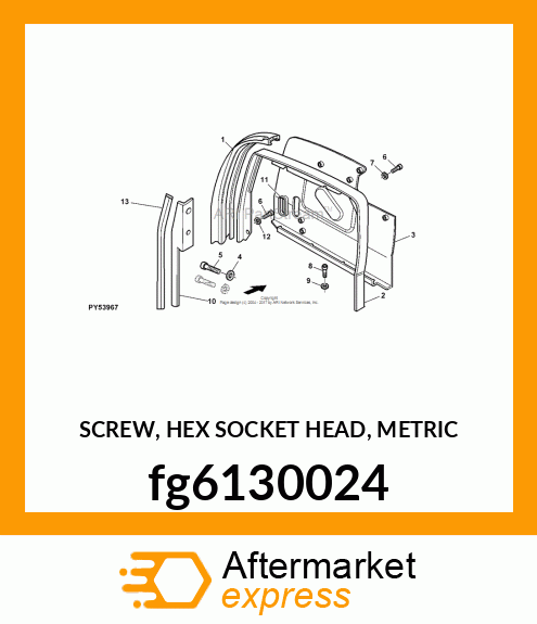 SCREW, HEX SOCKET HEAD, METRIC fg6130024