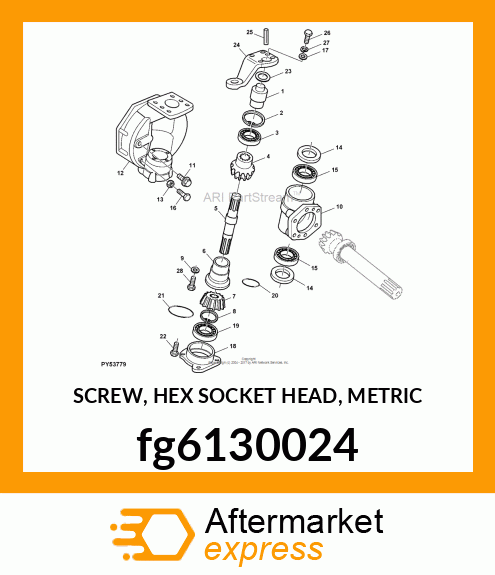 SCREW, HEX SOCKET HEAD, METRIC fg6130024